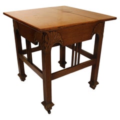 American Art Nouveau Square Table, circa 1895-1905 