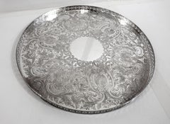 Circa 1895 Silver Plated Salver by Charles Howard Collins