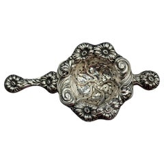 Antique Sterling Silver Tea Strainer, circa 1895