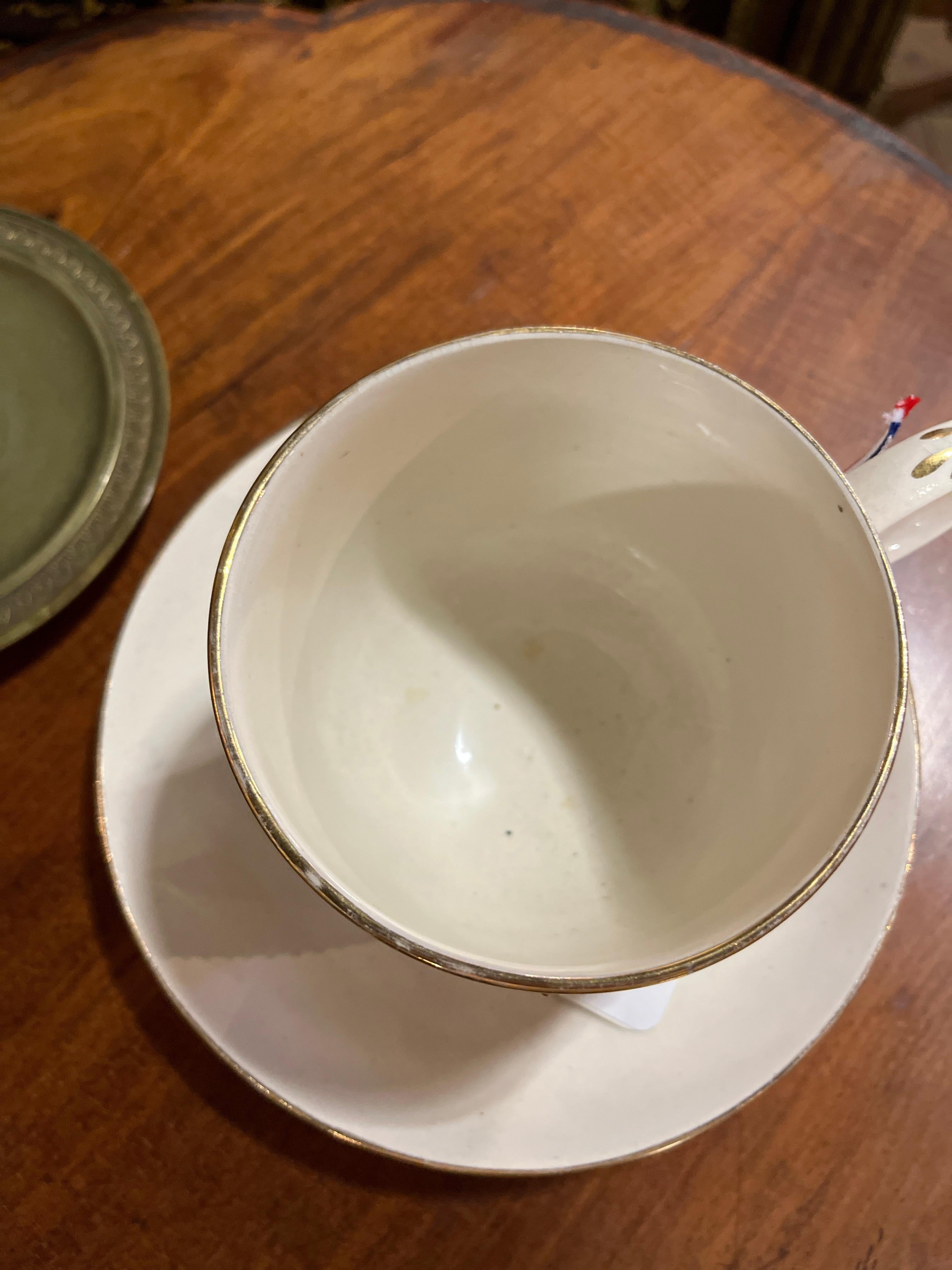 Circa 1897 Queen Victoria's Commemorative Large Cup & Saucer  In Good Condition For Sale In Scottsdale, AZ