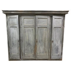 Circa 18th Century French Country House Painted Oak Cupboard 