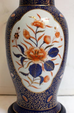 Circa 1900-1920 Japanese Vase Mounted as a Lamp