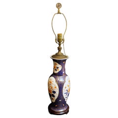 Japanische Vase aus der Zeit um 1900-1920, montiert als Lampe