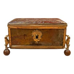Circa 1900 Boîte décorative en agate et bronze, probablement italienne