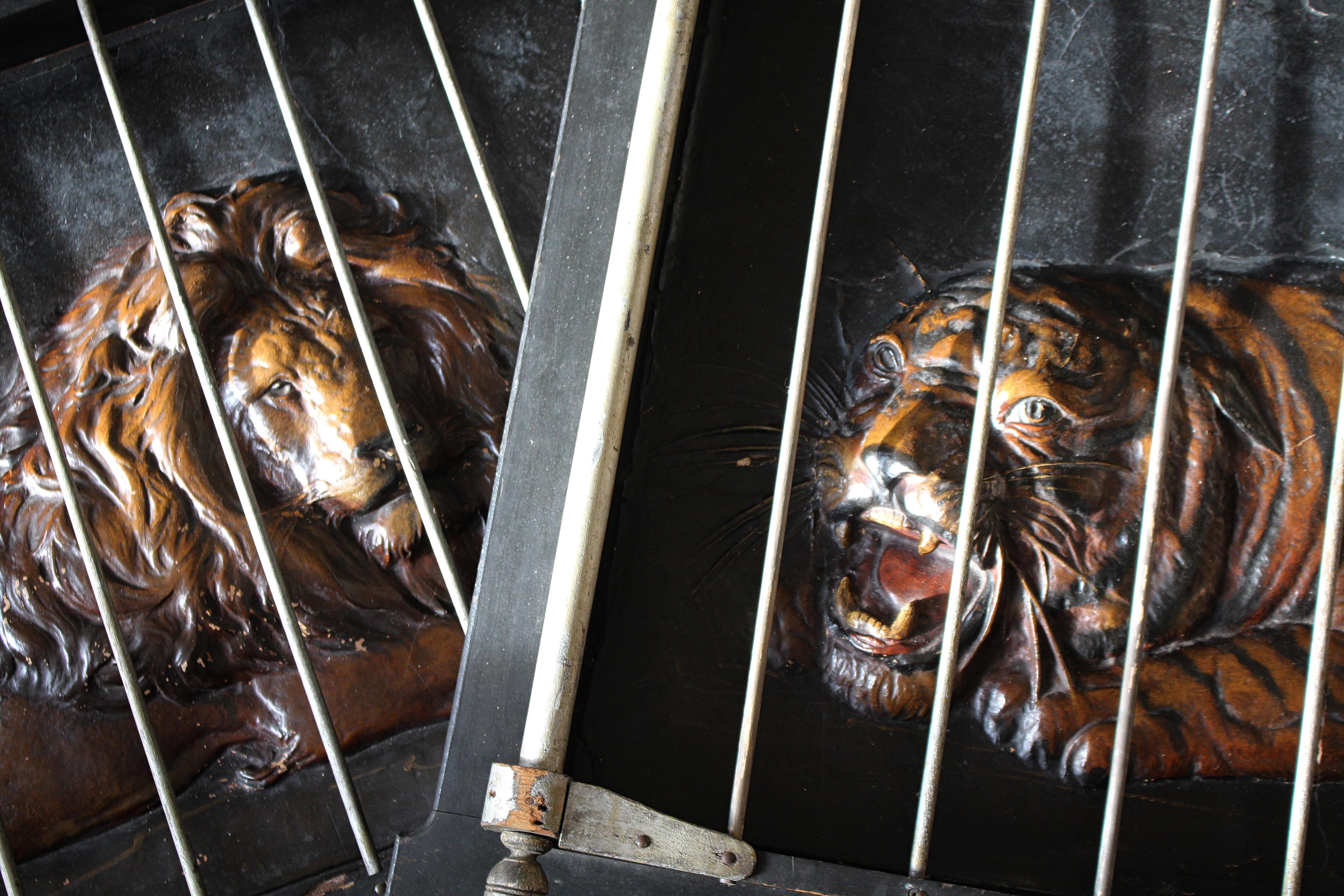 Amerikanische Ringling Brothers, Circus, Fairground-Wagen, Tiger und Löwe, um 1900 im Angebot 8