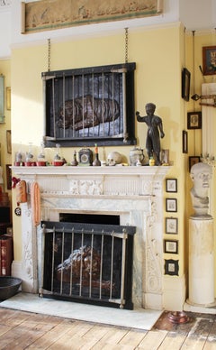 Circa 1900 American Ringling Brothers Circus Fairground Cart Panels Tiger & Lion