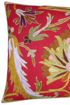 Circa 1900 Antique Embroidery Indian Pillow