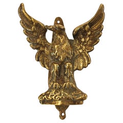 Circa 1900 Antique English Brass Eagle Door knocker