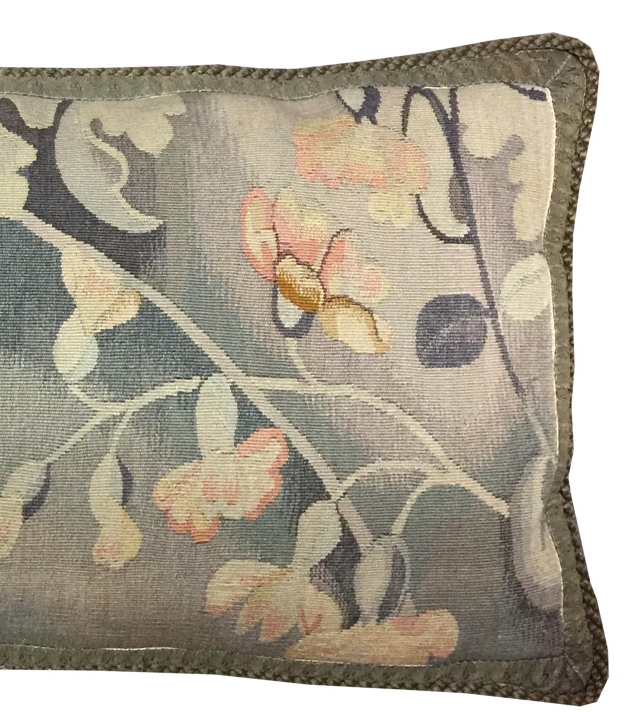 Empire Circa 1900 Antique French Aubusson Pillow For Sale