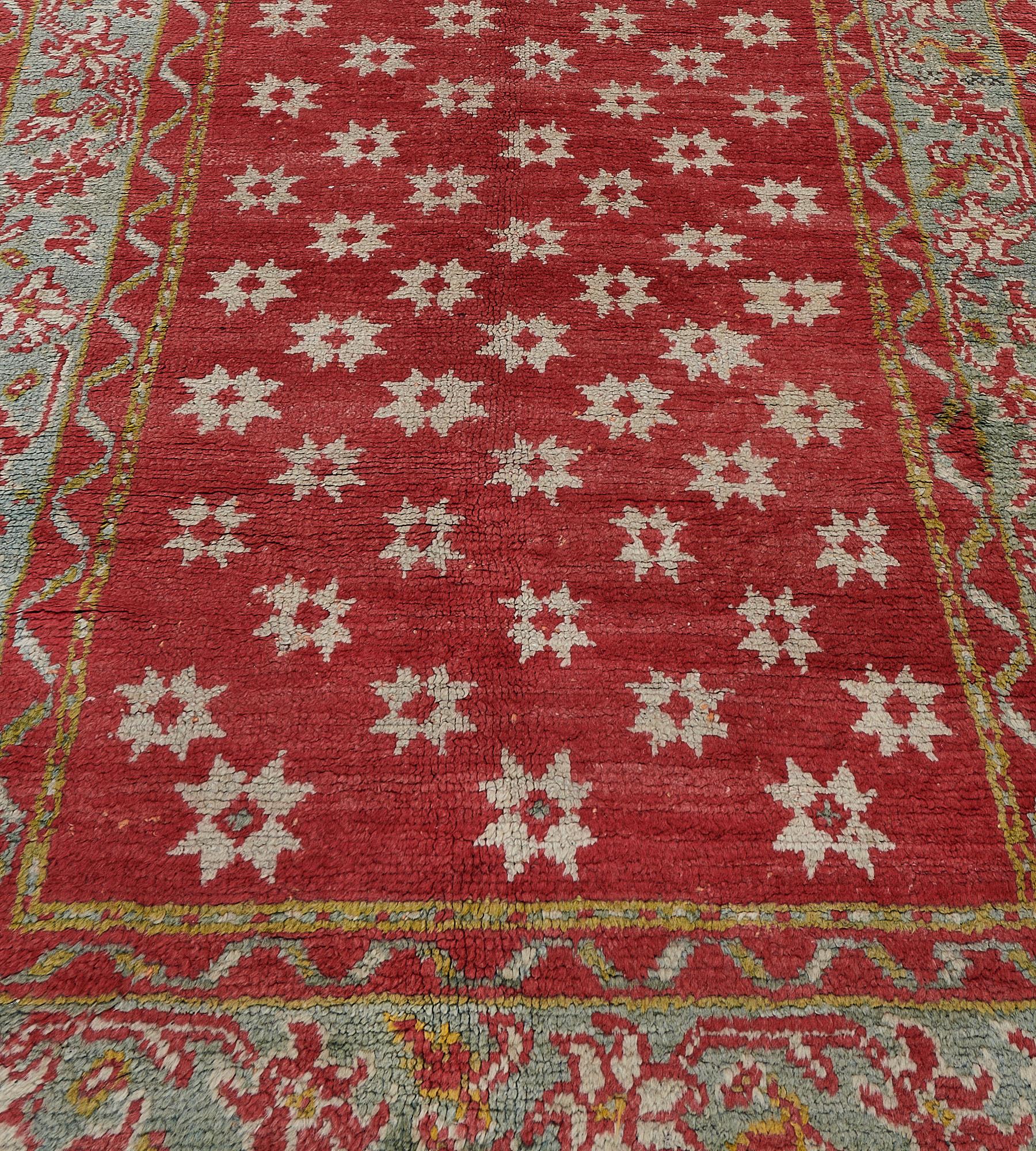 Turco Antico runner Oushak tessuto a mano, circa 1900 in vendita