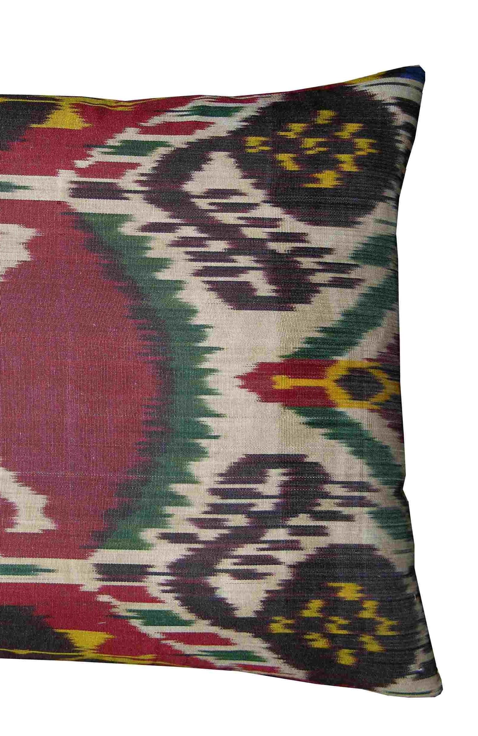 Ca. 1900 Antique Ikat Tapestry Pillow