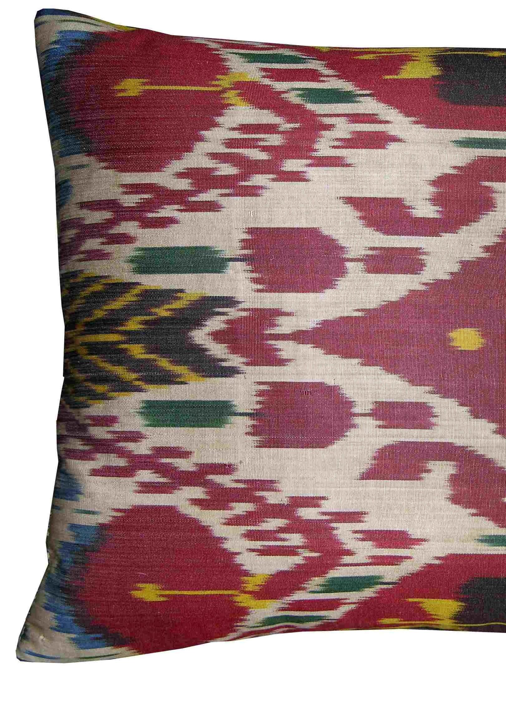 Empire Circa 1900 Antique Ikat Tapestry Pillow For Sale
