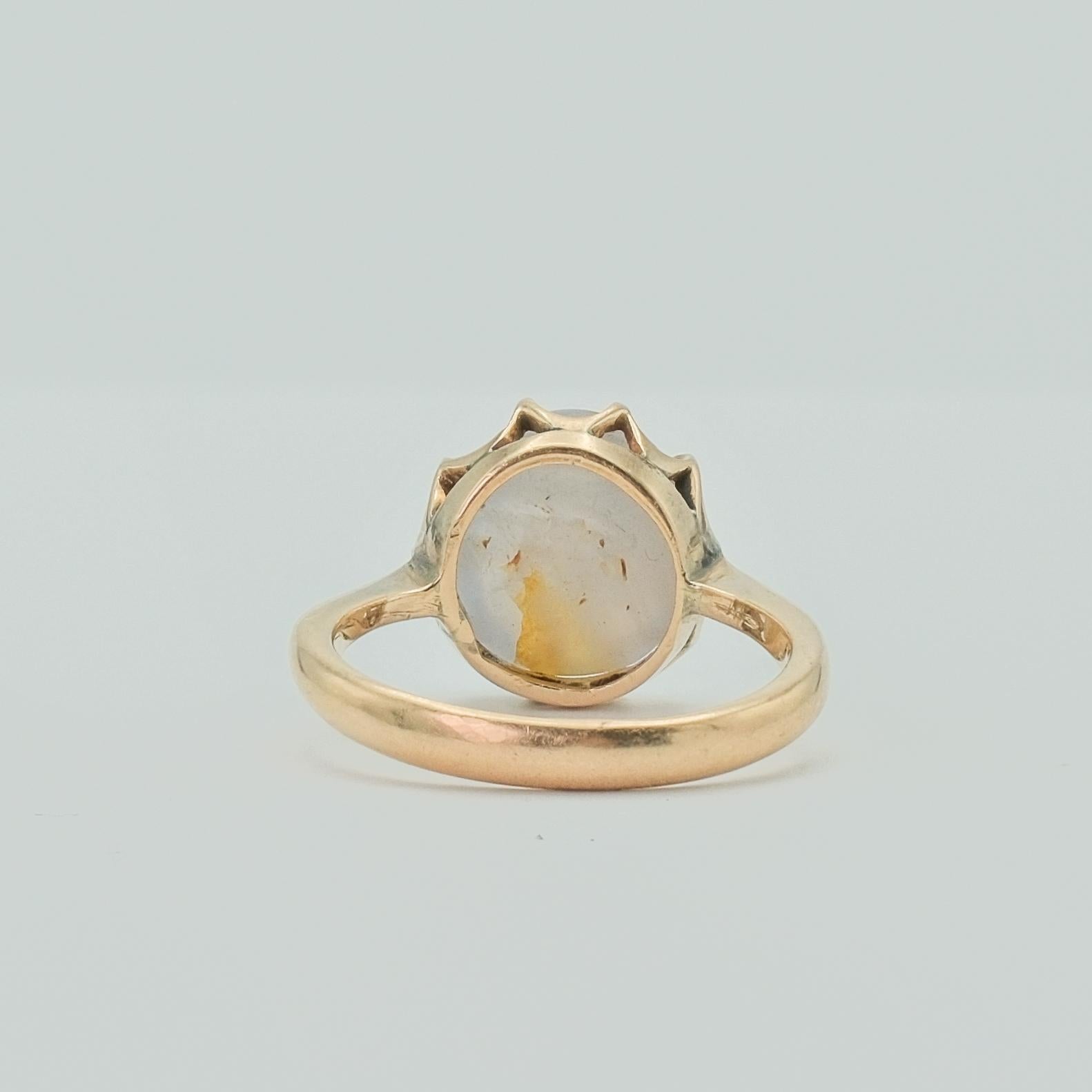 Antiker Sternsaphir-Ring aus 12 Karat Gelbgold, um 1900, 3,5 Karat, gefasst (Viktorianisch) im Angebot
