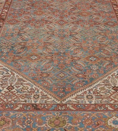 Circa 1900 Antique Wool Herati Persian Malayer Runner