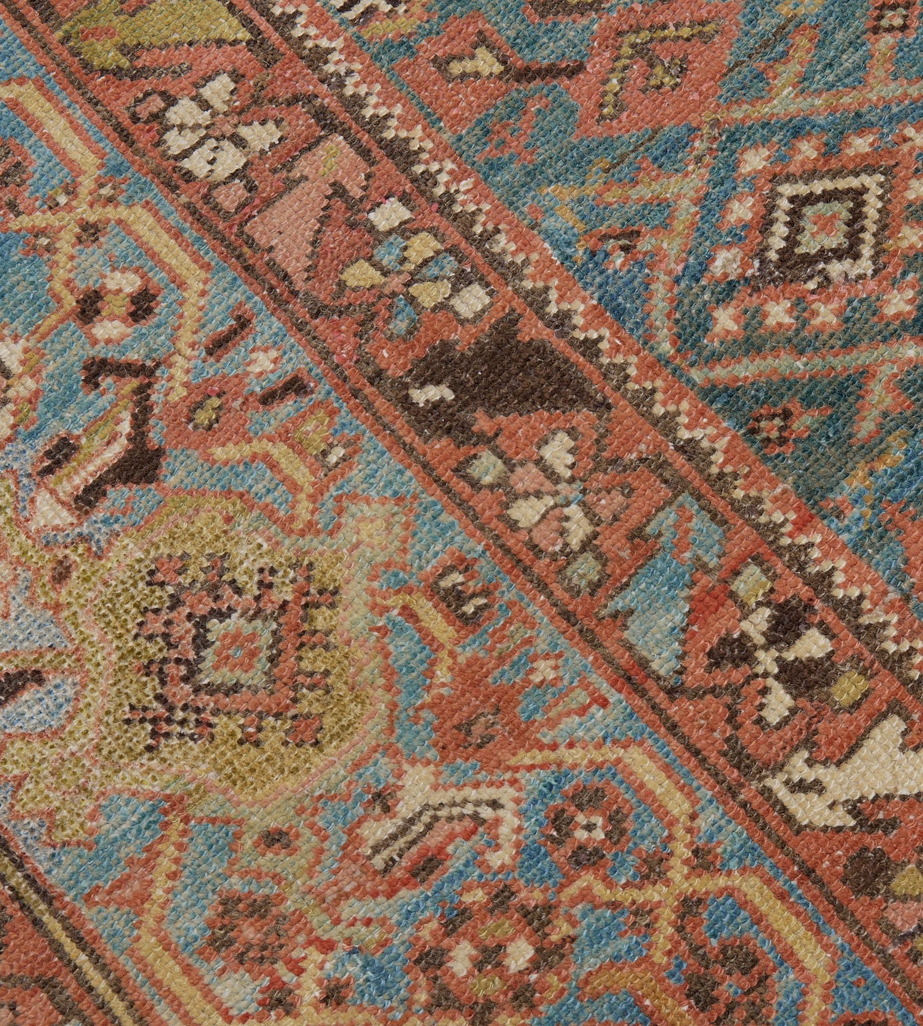 Circa 1900 Antique Wool Herati Persian Malayer Runner  For Sale 1