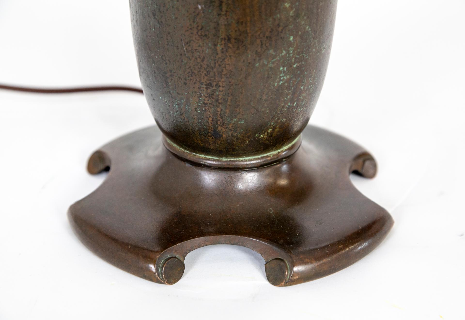 Arts and Crafts Circa 1900 Arts & Crafts Bronze Table Lamp For Sale