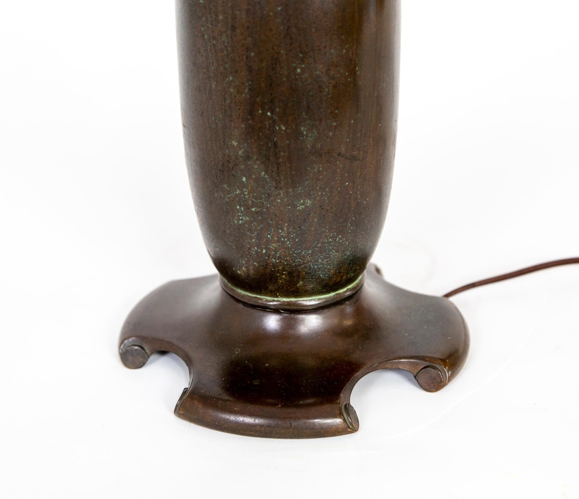 North American Circa 1900 Arts & Crafts Bronze Table Lamp For Sale