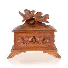 Black Forest Carved Jewelry Box, circa 1900