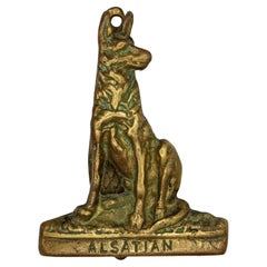 Circa 1900 Brass "Alsatian" Door Knocker