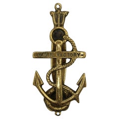 Circa 1900 Brass Ship's Anchor Door Knocker
