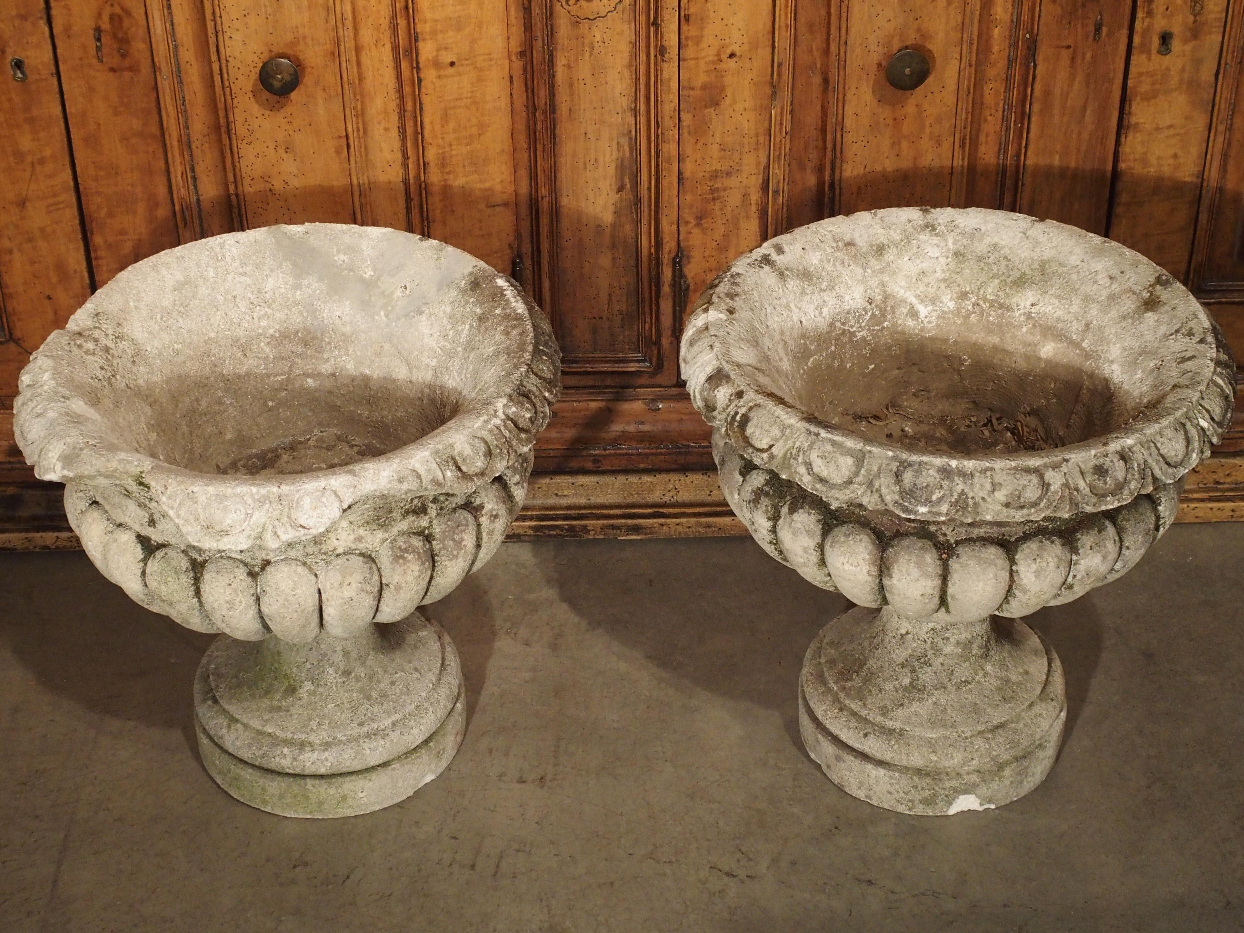 Carved Vicenza Stone Vases from Italy, circa 1900 4