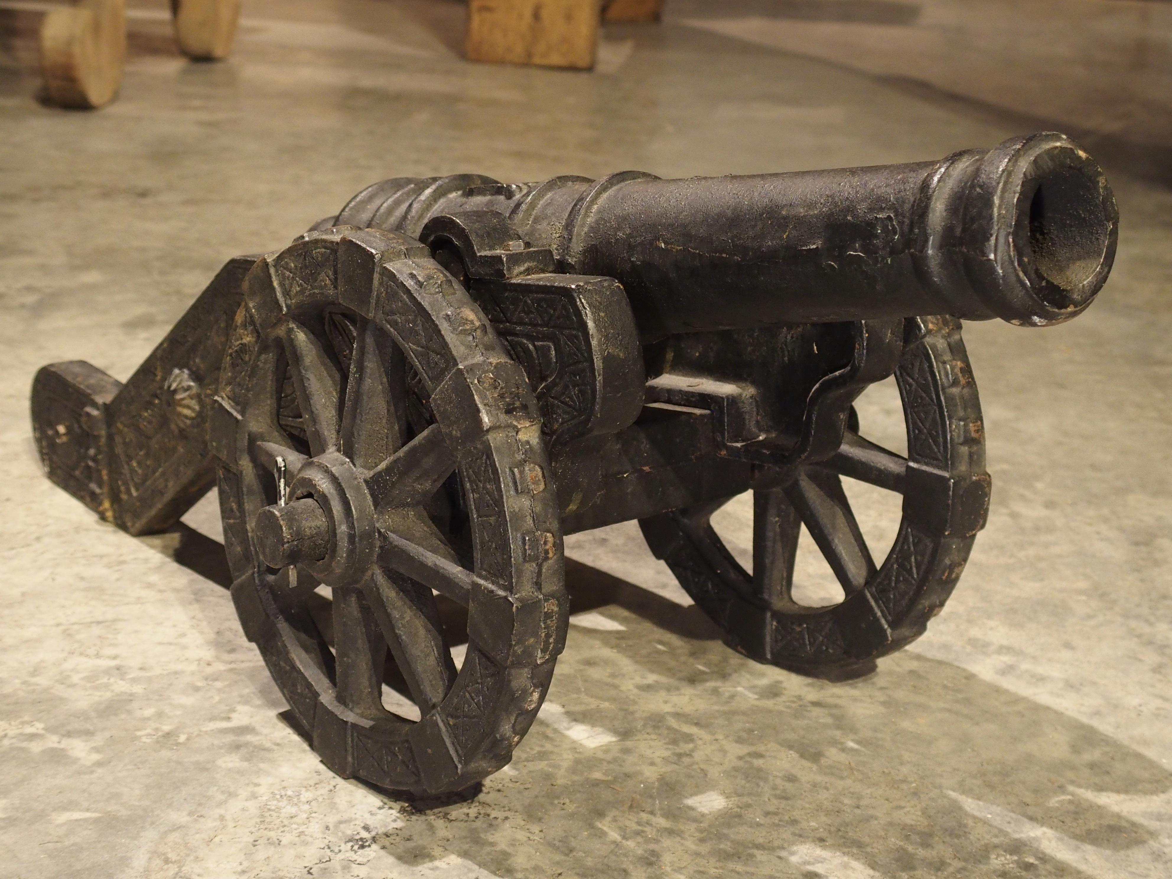 European Cast Iron Cannon Model, circa 1900