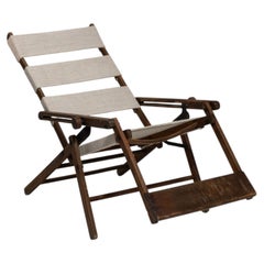 Circa 1900 Cream Wood Early Thonet Chair with Linen Upholstery