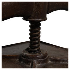 Circa 1900 Ebonized French Press on Tall Wood Table