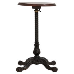 Circa 1900 Ebonized Iron Victorian Adjustable Stool