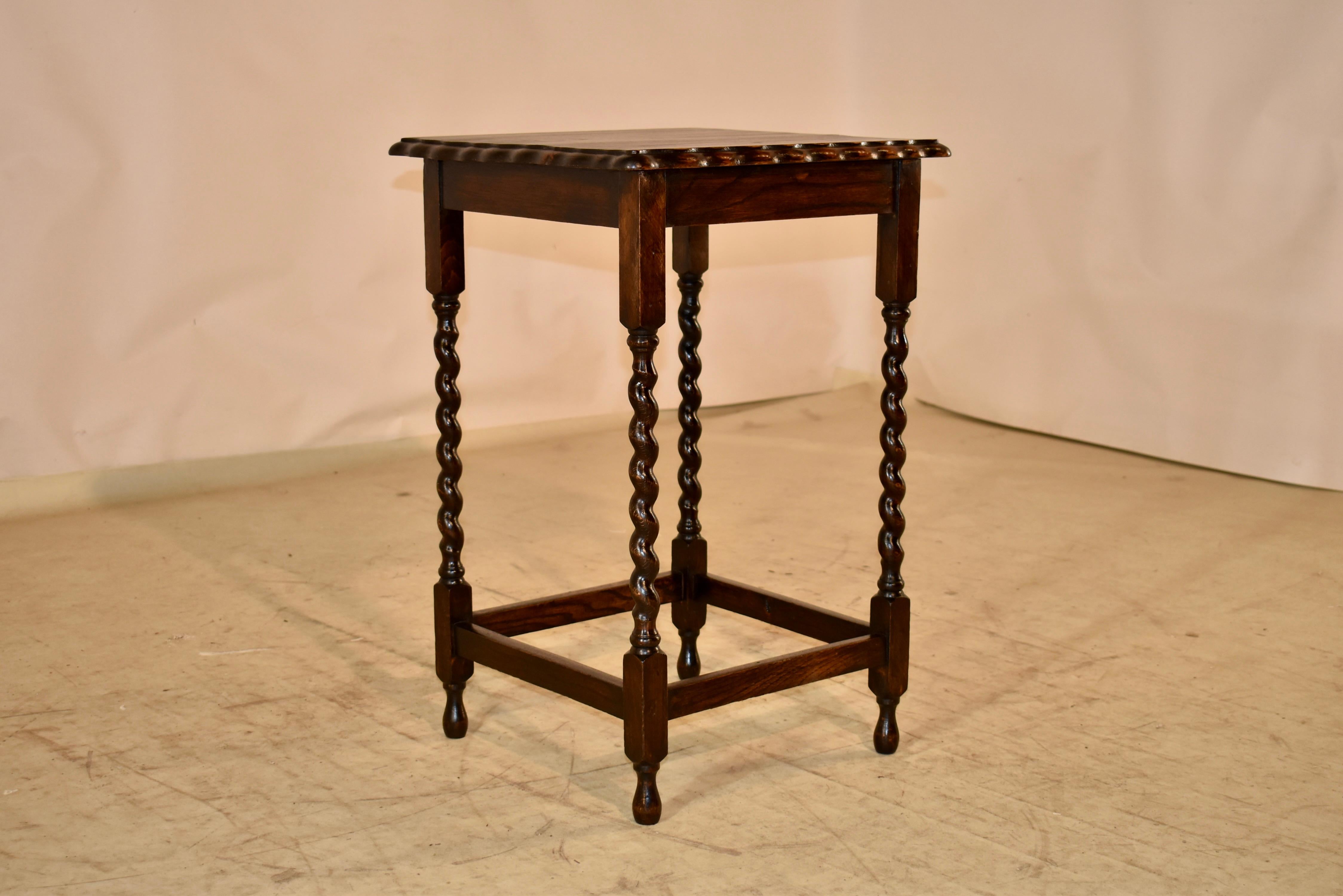 English Circa 1900 Edwardian Oak Side Table For Sale