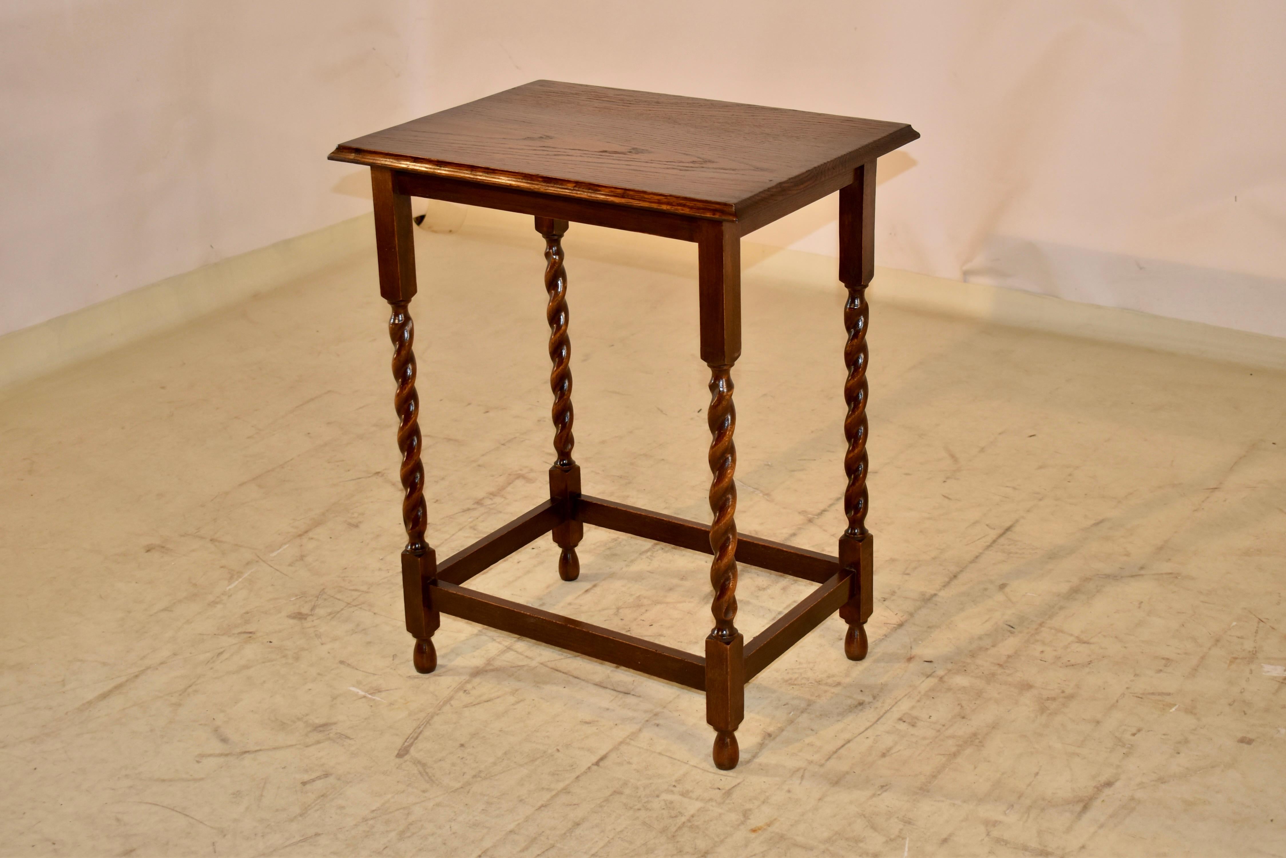 Early 20th Century Circa 1900 Edwardian Oak Side Table For Sale
