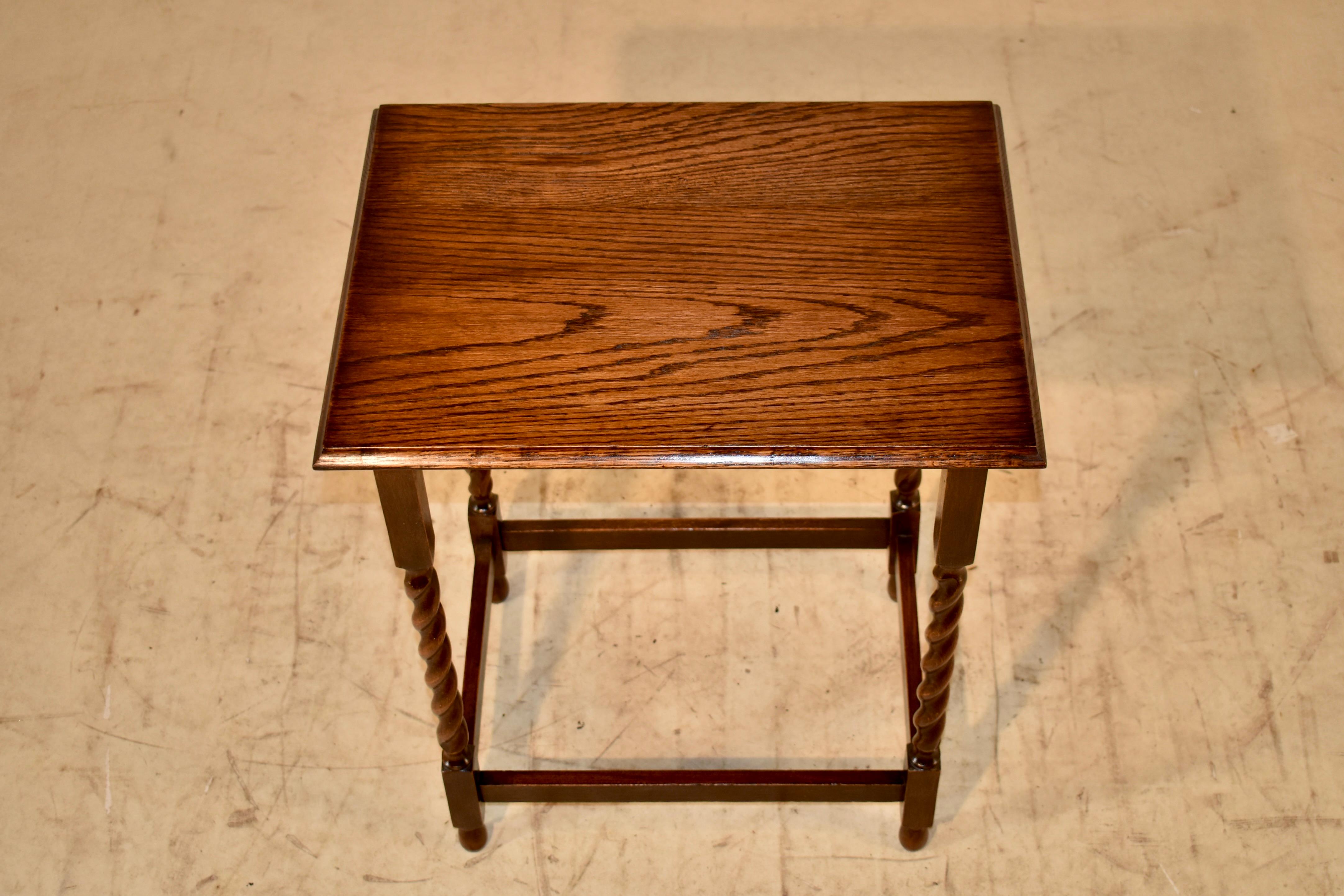 Circa 1900 Edwardian Oak Side Table For Sale 1