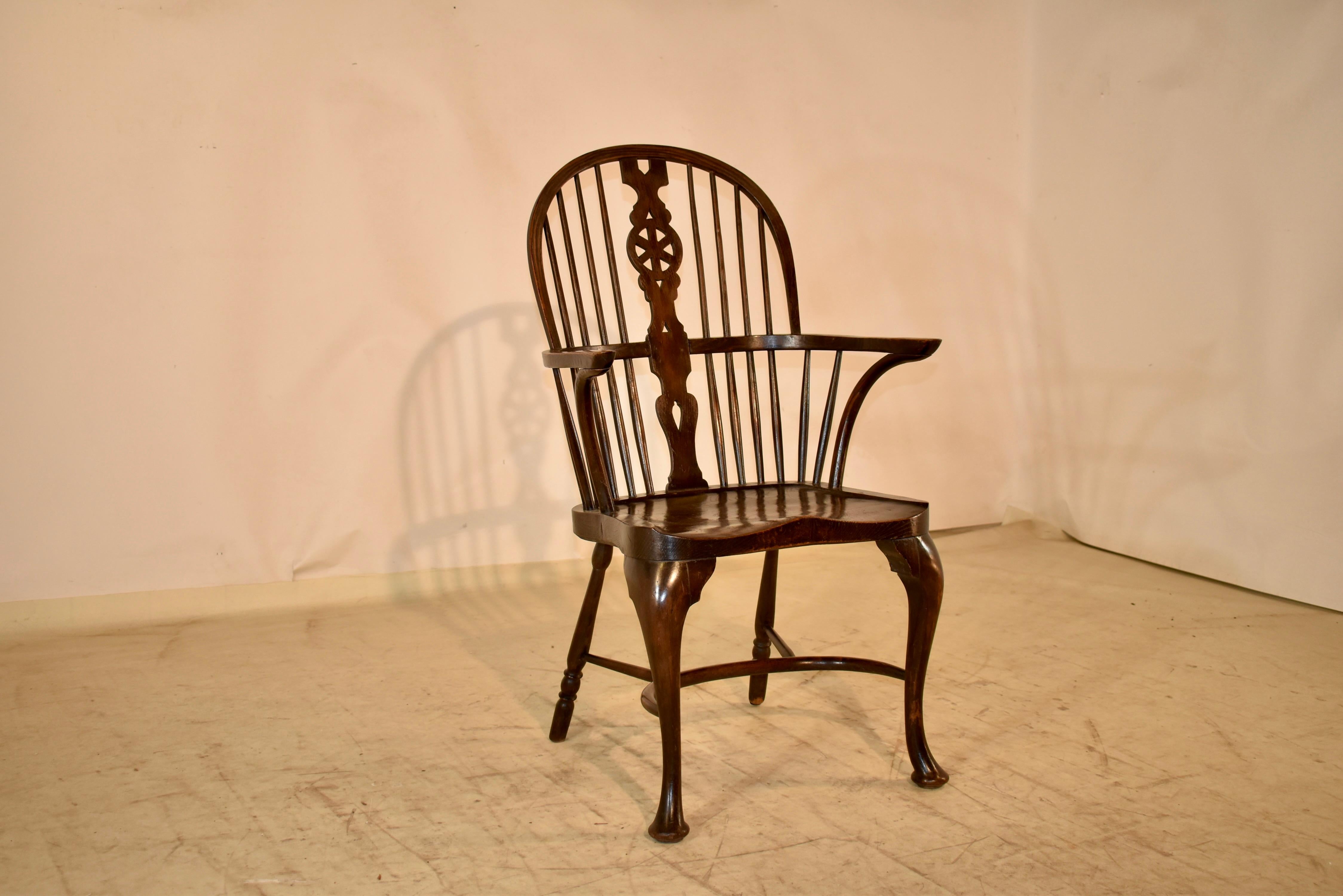 George III Circa 1900 English Double Bow Windsor Chair For Sale