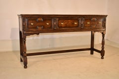 Circa 1900 English Elm Geometric Sideboard