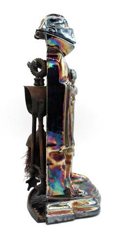 CIRCA 1900 Ensemble d'outils de cheminée pour chevalier anglais