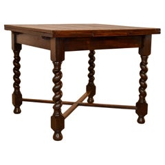 Circa 1900 English Oak Draw-Leaf Table