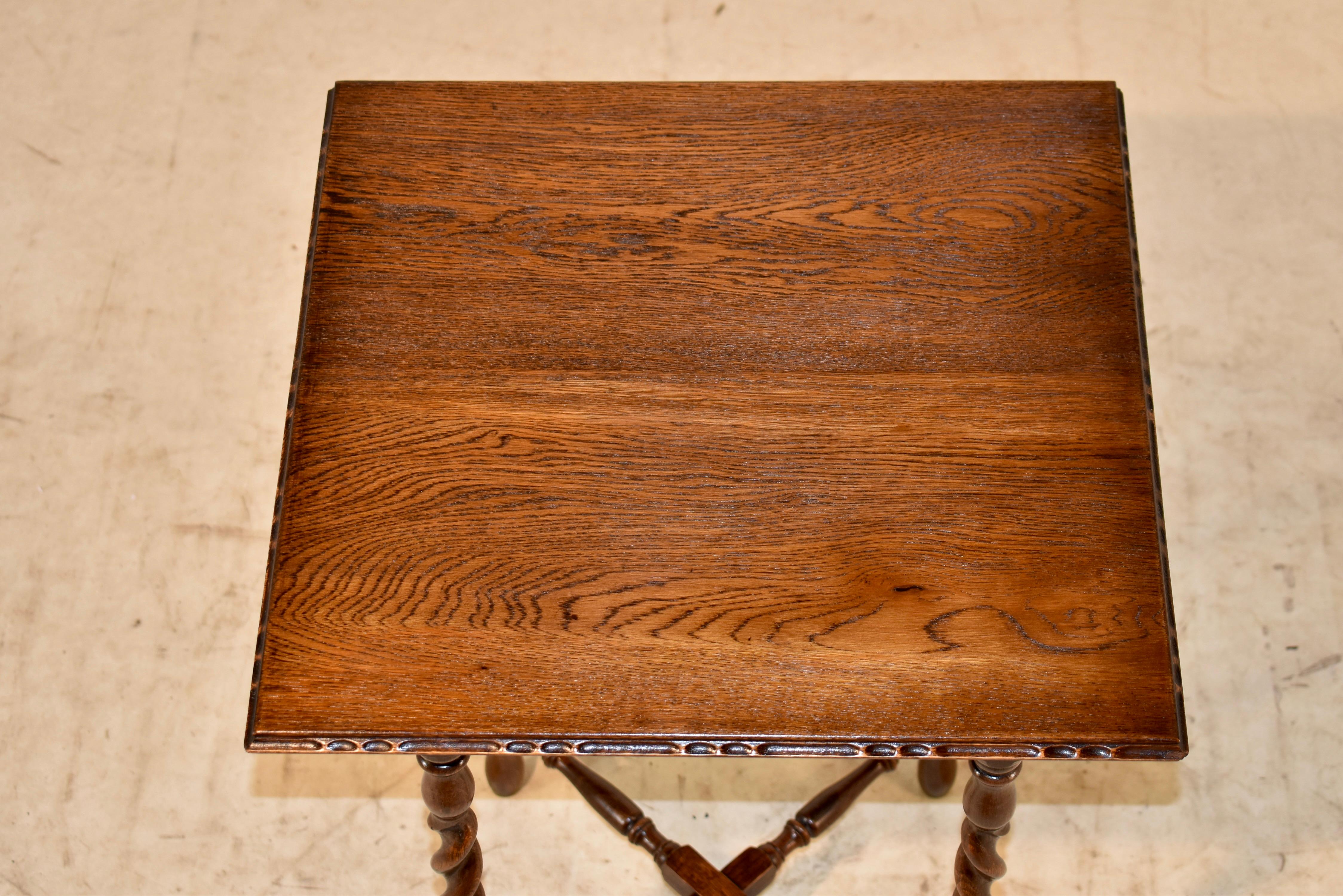 circa 1900 English Oak Side Table For Sale 5