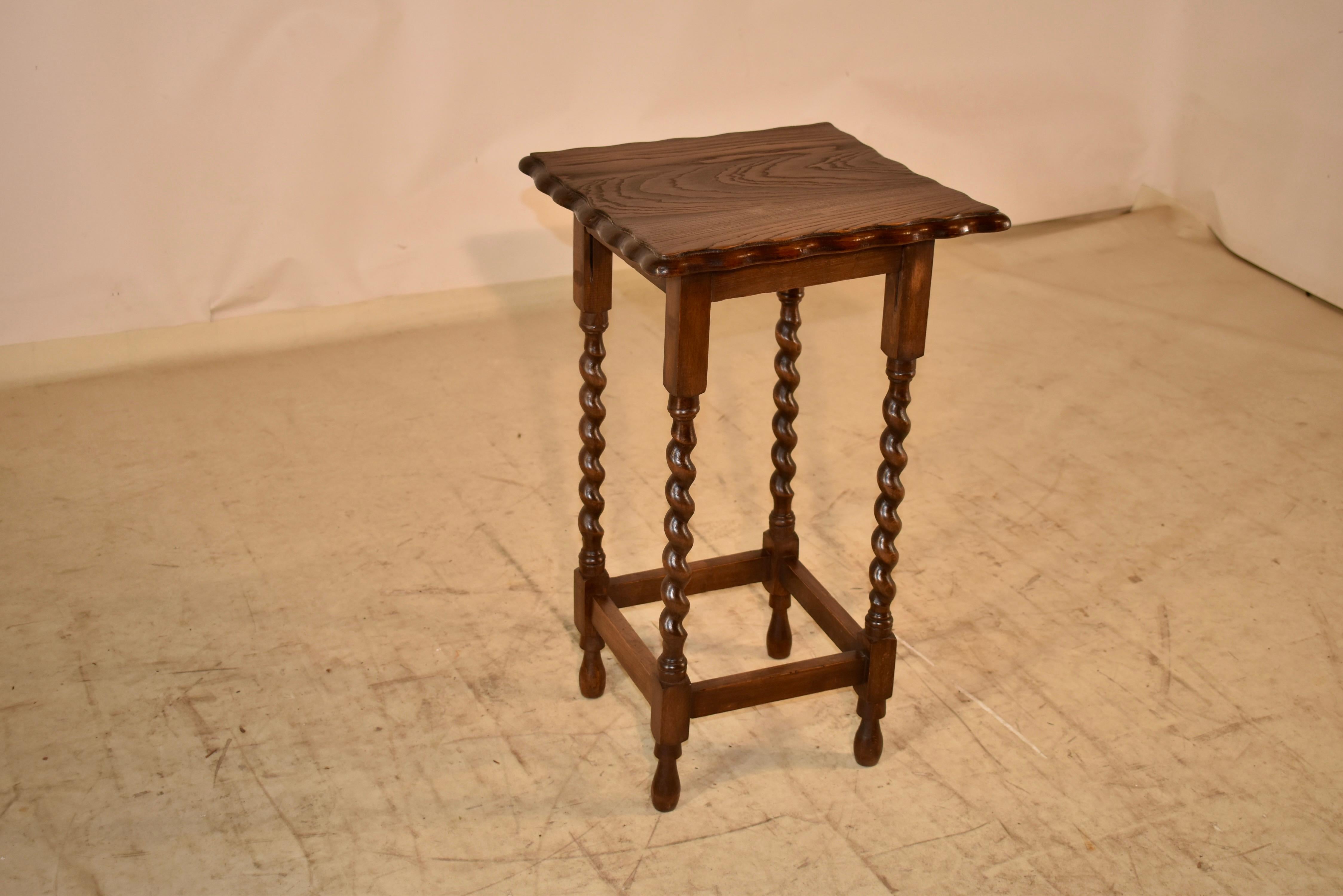 Edwardian Circa 1900 English Oak Side Table