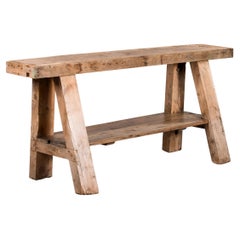 Circa 1900 English Primitive Oak Work Bench