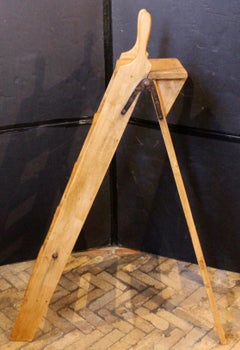 Circa 1900 English Stripped Pine Shop Keeper's Ladder