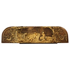 Circa 1900 French Art Nouveau Large Bas Relief Panel