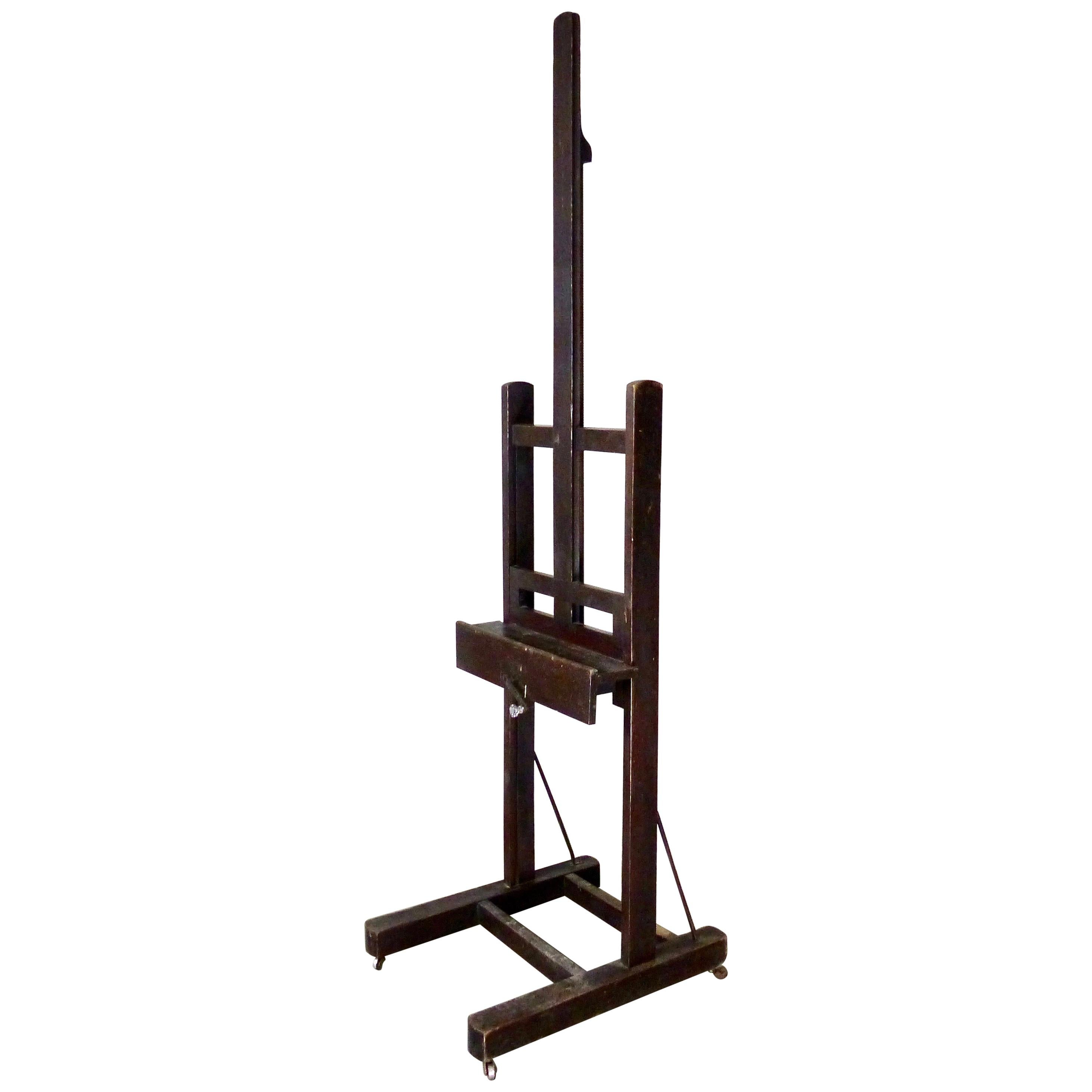French Artist’s Easel with Crank, circa 1900