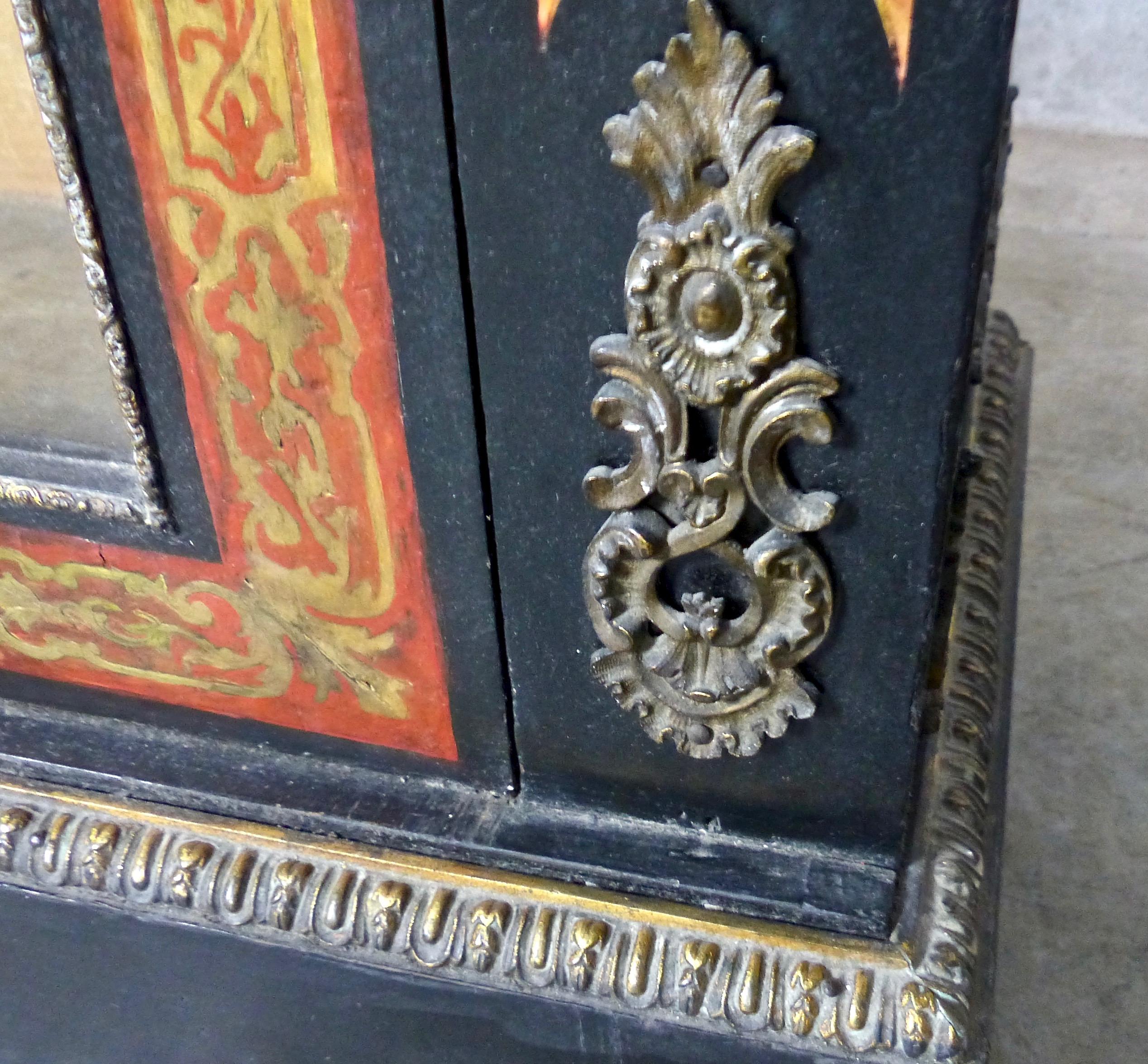 19th Century French Boulle Style Display Pier Cabinet, circa 1900 For Sale