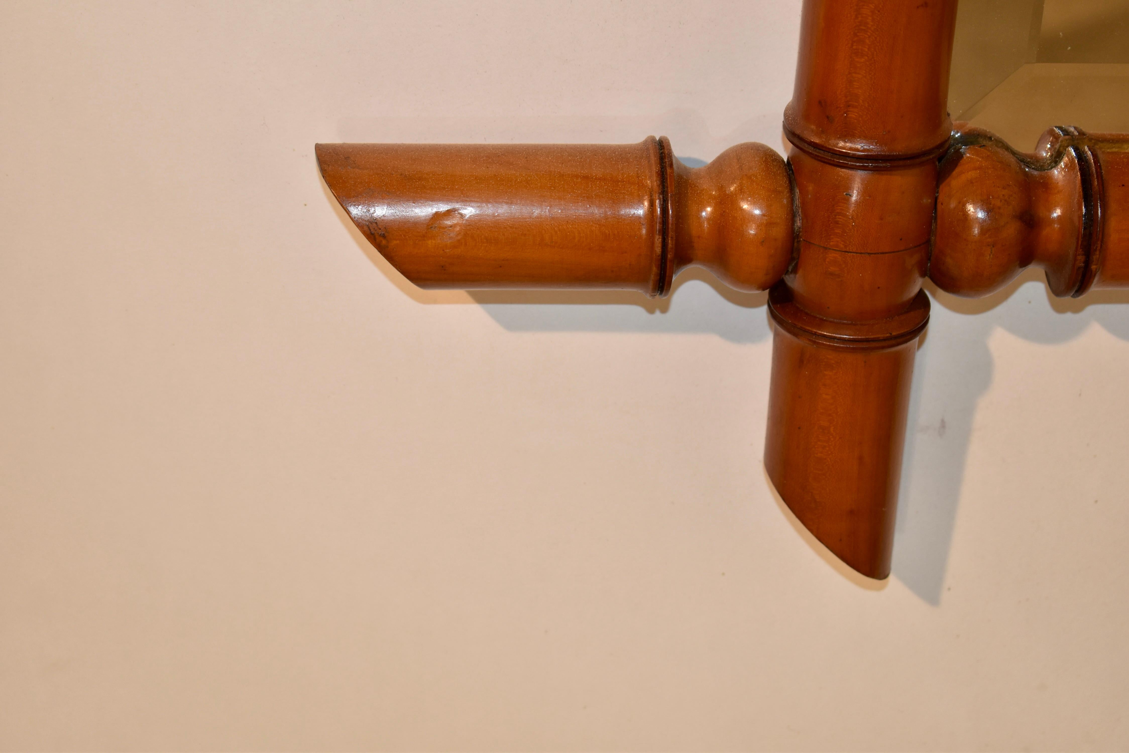 Specchio in finto bambù in ciliegio francese del 1900 circa in vendita 4