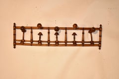 Circa 1900 French Cherry Turned Hat and Coat Rack