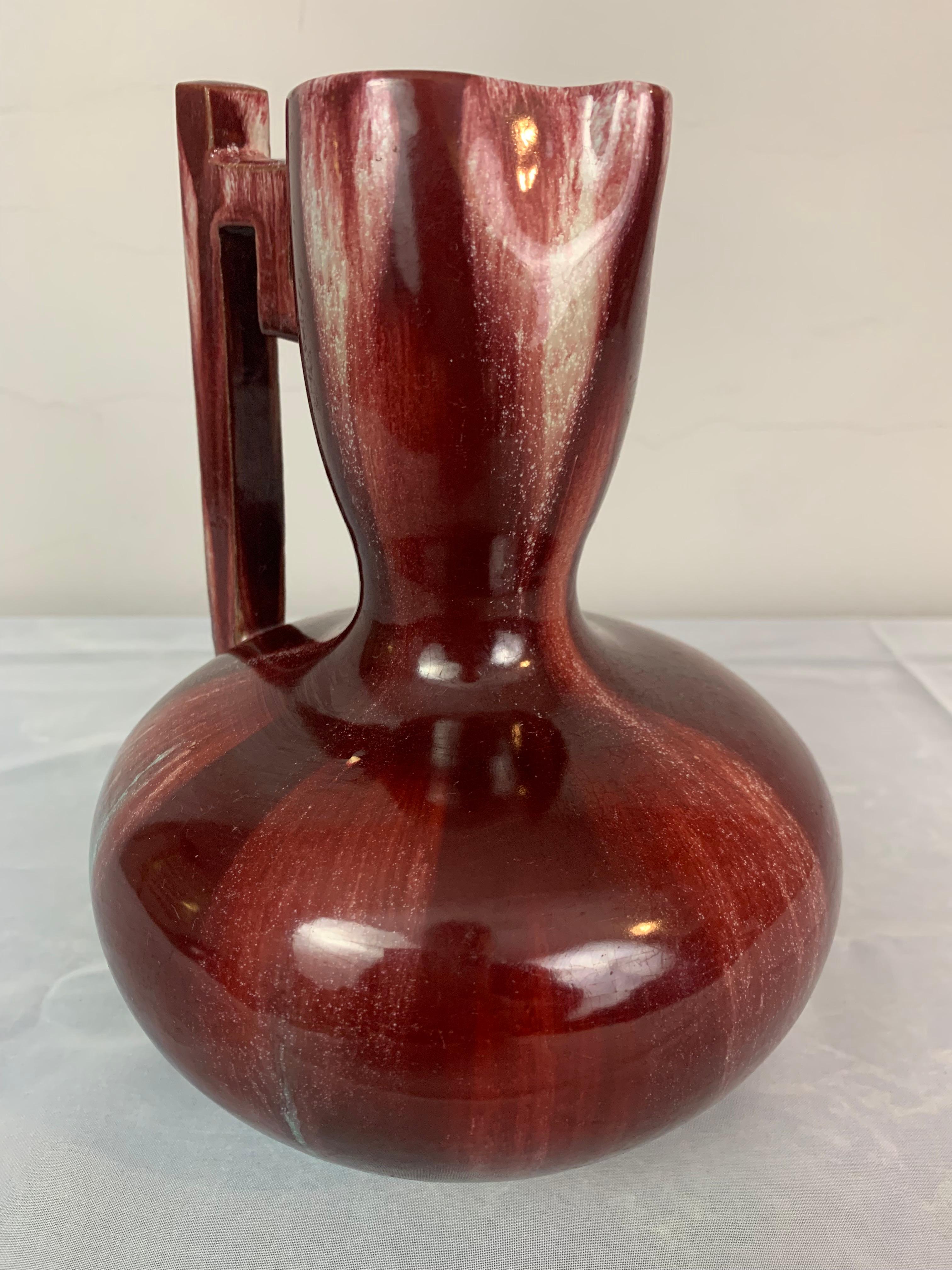 Circa 1900 French Clément Massier Art Nouveau Trickle Down Glazed Jug or Vase 8