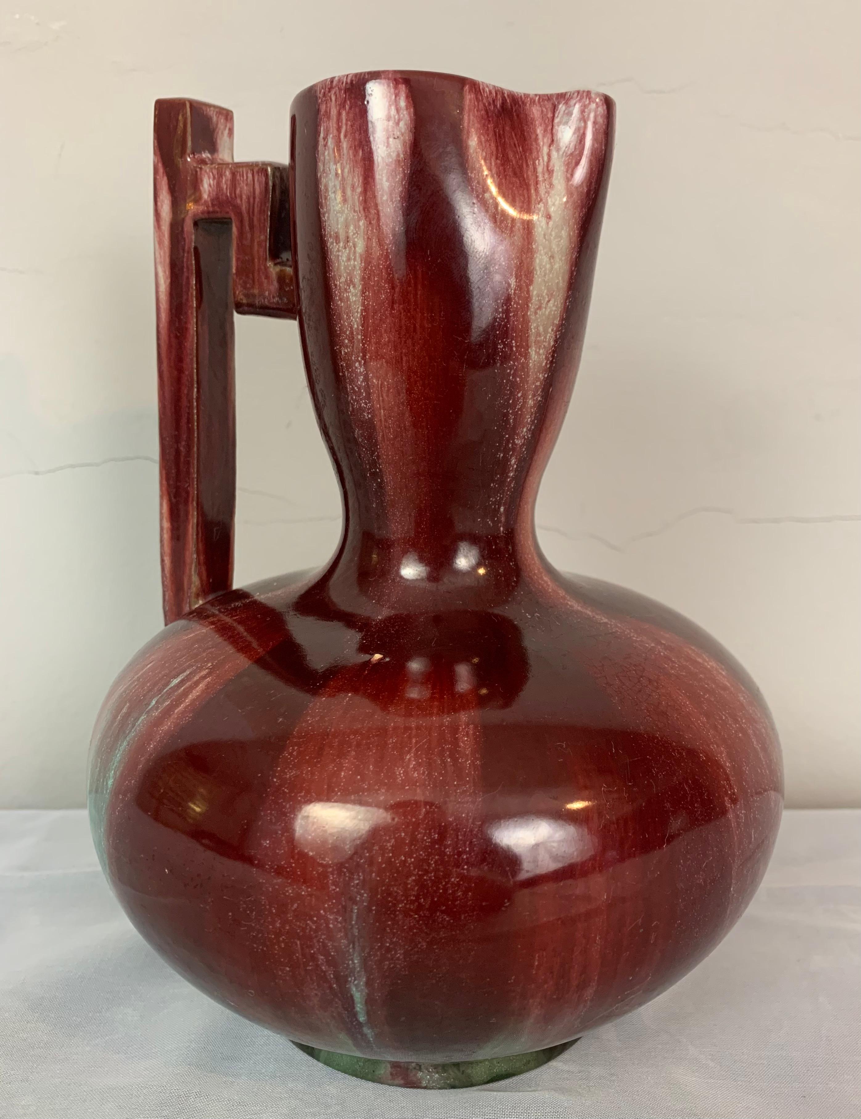 Circa 1900 French Clément Massier Art Nouveau Trickle Down Glazed Jug or Vase In Good Condition In London, GB