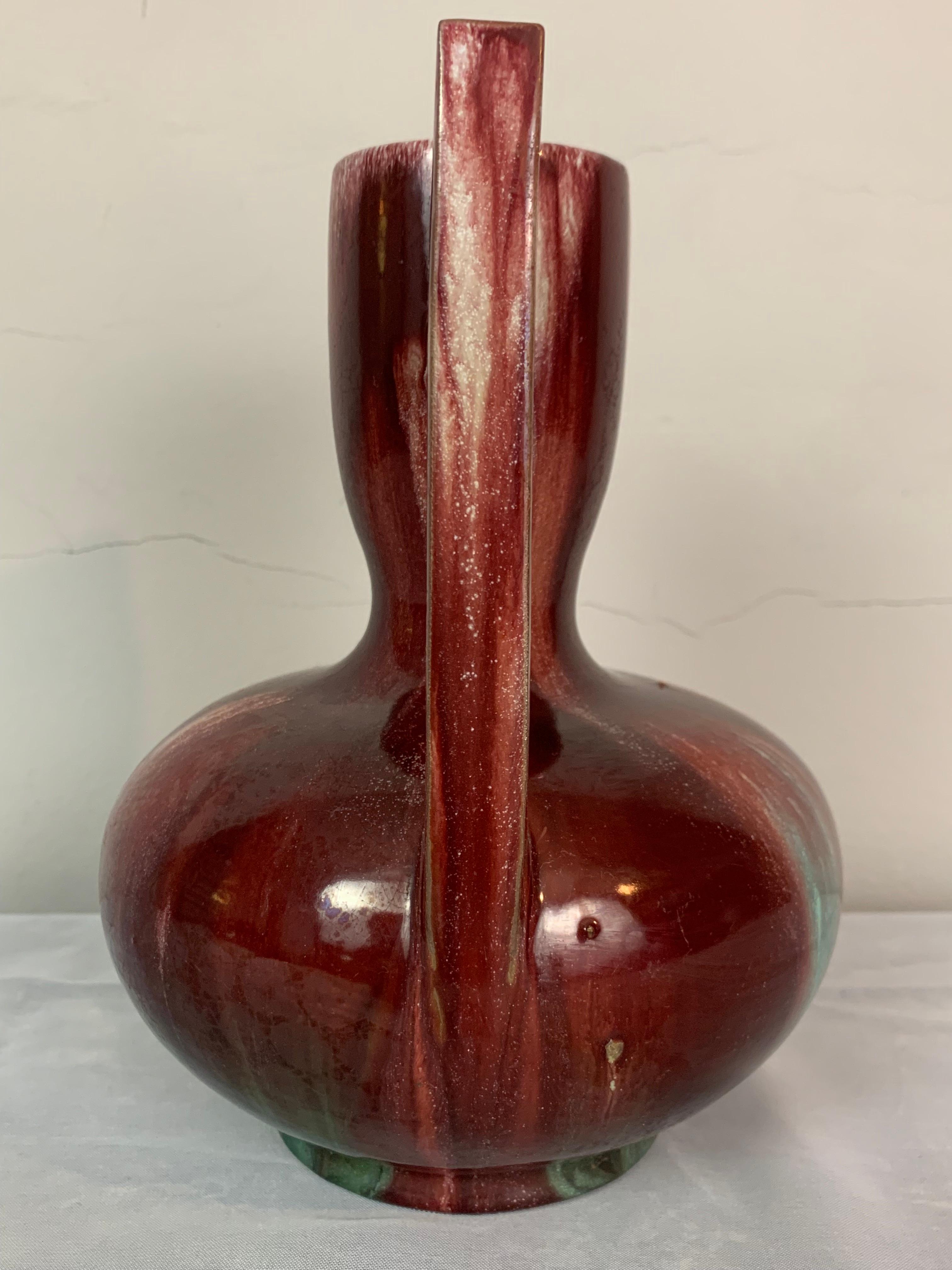 Circa 1900 French Clément Massier Art Nouveau Trickle Down Glazed Jug or Vase 4