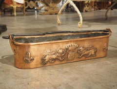 Circa 1900 French Double Lion Passant and Fleur de Lys Copper Poissonnière