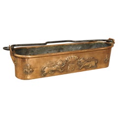Circa 1900 French Double Lion Passant and Fleur de Lys Copper Poissonnière